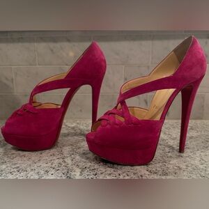Christian Louboutin Lady Corset 150 VEAU PK92 Hot Pink 37